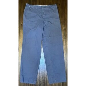 SofTwill by UniFirst Men's Gray Flat Front Chino Pants 38x32 Polyester Cotton